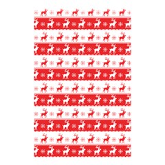 Knitted Red White Reindeers Shower Curtain 48  X 72  (small)  by patternstudio