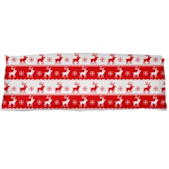 Knitted Red White Reindeers Body Pillow Case (dakimakura)