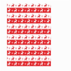 Knitted Red White Reindeers Large Garden Flag (two Sides) by patternstudio