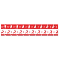 Knitted Red White Reindeers Small Flano Scarf by patternstudio