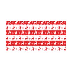 Knitted Red White Reindeers Yoga Headband by patternstudio