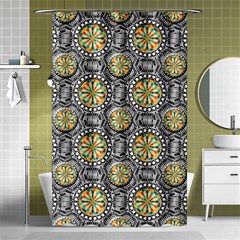 Beveled Geometric Pattern Shower Curtain 48  X 72  (small)  by linceazul