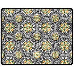 Beveled Geometric Pattern Double Sided Fleece Blanket (medium)  by linceazul