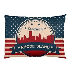 Providence Rhode Island Retro Pillow Case (two Sides) by Bigfootshirtshop