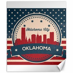 Oklahoma City Retro Skyline Canvas 8  X 10  by Bigfootshirtshop