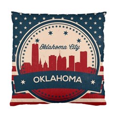 Oklahoma City Retro Skyline Standard Cushion Case (two Sides) by Bigfootshirtshop