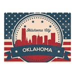 Oklahoma City Retro Skyline Double Sided Flano Blanket (Mini)  35 x27  Blanket Front