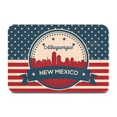 Retro  Albuquerque New Mexico Skyline Plate Mats by Bigfootshirtshop