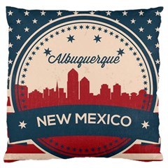 Retro  Albuquerque New Mexico Skyline Large Cushion Case (one Side) by Bigfootshirtshop