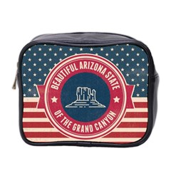 Retro Arizona Grand Canyon State Mini Toiletries Bag 2-side by Bigfootshirtshop