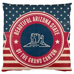 Retro Arizona Grand Canyon State Large Flano Cushion Case (one Side) by Bigfootshirtshop