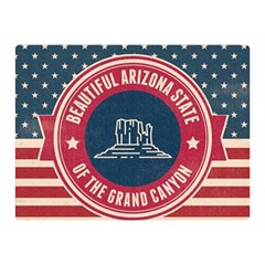 Retro Arizona Grand Canyon State Double Sided Flano Blanket (mini)  by Bigfootshirtshop