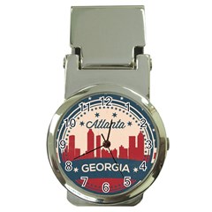 Retro Atlanta Georgia Skyline Money Clip Watches by Bigfootshirtshop