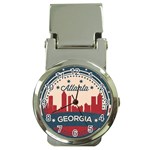 Retro Atlanta Georgia Skyline Money Clip Watches Front