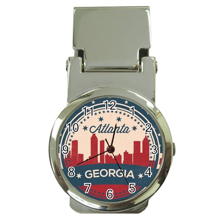 Retro Atlanta Georgia Skyline Money Clip Watches