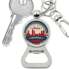 Retro Atlanta Georgia Skyline Button Necklaces by Bigfootshirtshop