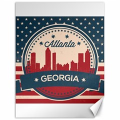 Retro Atlanta Georgia Skyline Canvas 18  X 24   by Bigfootshirtshop