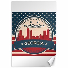 Retro Atlanta Georgia Skyline Canvas 20  X 30   by Bigfootshirtshop