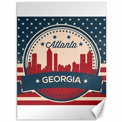 Retro Atlanta Georgia Skyline Canvas 36  X 48   by Bigfootshirtshop