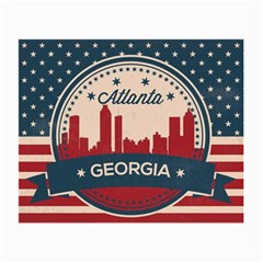 Retro Atlanta Georgia Skyline Small Glasses Cloth (2-side) by Bigfootshirtshop