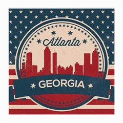 Retro Atlanta Georgia Skyline Medium Glasses Cloth by Bigfootshirtshop