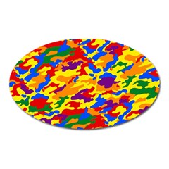 Homouflage Gay Stealth Camouflage Oval Magnet by PodArtist