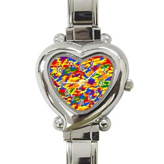 Homouflage Gay Stealth Camouflage Heart Italian Charm Watch by PodArtist