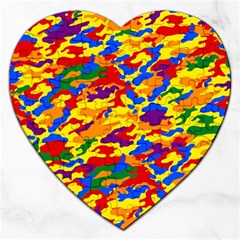 Homouflage Gay Stealth Camouflage Jigsaw Puzzle (heart) by PodArtist