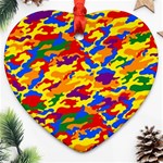 Homouflage Gay Stealth Camouflage Heart Ornament (Two Sides) Back