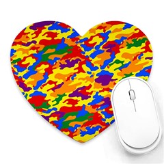 Homouflage Gay Stealth Camouflage Heart Mousepads by PodArtist