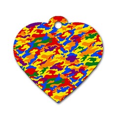 Homouflage Gay Stealth Camouflage Dog Tag Heart (one Side)