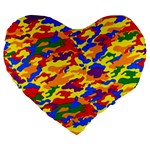 Homouflage Gay Stealth Camouflage Large 19  Premium Heart Shape Cushions Front