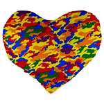 Homouflage Gay Stealth Camouflage Large 19  Premium Heart Shape Cushions Back