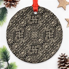 Animal Print Camo Pattern Ornament (round) by dflcprints