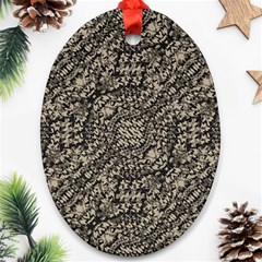 Animal Print Camo Pattern Ornament (oval) by dflcprints