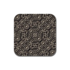 Animal Print Camo Pattern Rubber Square Coaster (4 Pack)  by dflcprints