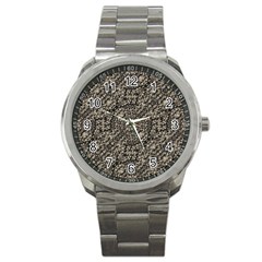 Animal Print Camo Pattern Sport Metal Watch by dflcprints