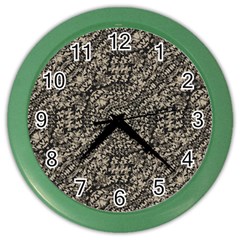 Animal Print Camo Pattern Color Wall Clocks by dflcprints