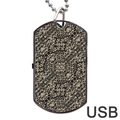 Animal Print Camo Pattern Dog Tag Usb Flash (one Side) by dflcprints