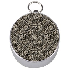 Animal Print Camo Pattern Silver Compasses