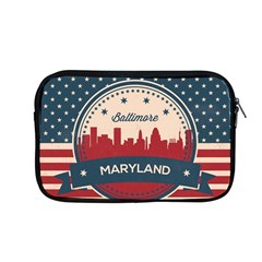 Retro Baltimore Maryland Skyline Apple Macbook Pro 13  Zipper Case by Bigfootshirtshop