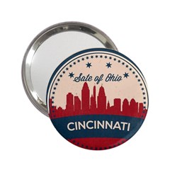 Retro Cincinnati Ohio Skyline 2 25  Handbag Mirrors by Bigfootshirtshop