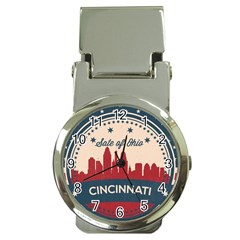 Retro Cincinnati Ohio Skyline Money Clip Watches by Bigfootshirtshop