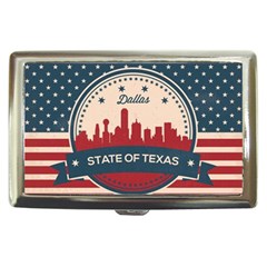 Retro Dallas Texas Skyline Cigarette Money Cases by Bigfootshirtshop