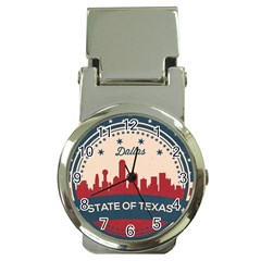 Retro Dallas Texas Skyline Money Clip Watches by Bigfootshirtshop