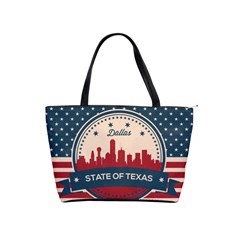 Retro Dallas Texas Skyline Shoulder Handbags by Bigfootshirtshop