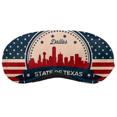 Retro Dallas Texas Skyline Sleeping Masks by Bigfootshirtshop