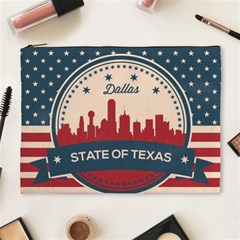 Retro Dallas Texas Skyline Cosmetic Bag (xl) by Bigfootshirtshop