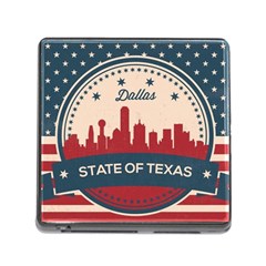 Retro Dallas Texas Skyline Memory Card Reader (square) by Bigfootshirtshop