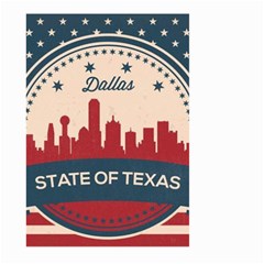 Retro Dallas Texas Skyline Large Garden Flag (two Sides) by Bigfootshirtshop